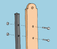 ガーデニング柵１：柱固定